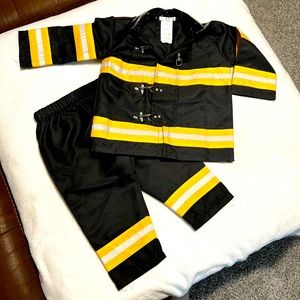 3T Fireman costume frame Pottery-barn kids with fire truck wagon cover Target.